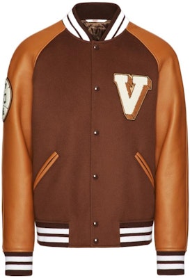 ヴァレンティノ SS23 ロゴ パッチワーク カラーブロック ベースボールジャケット ブラウン. 2V3CIM17912V0H Order ヴァレンティノ SS23 ロゴ パッチワーク カラーブロック ベースボールジャケット ブラウン. 2V3CIM17912V0H