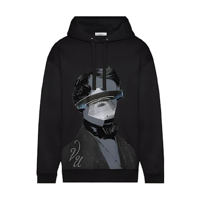 Valentino SS23 Oversized Graphic Hoodie Black - SV0MF07A-5PH-DH7