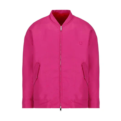 Valentino SS23 Pink Solid Color Zip-Up Long Sleeve Jacket 1V0CIM357TVLUW