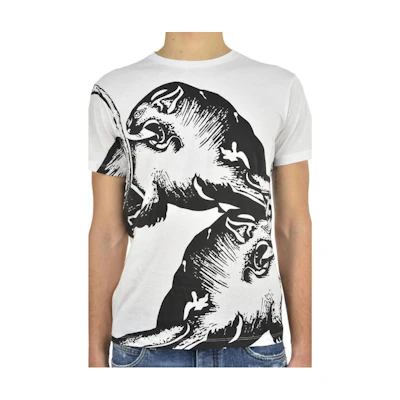Valentino SS23 Printed Crew Neck Short Sleeve T-Shirt White T-Shirt. MV0MG08F3MH0BO