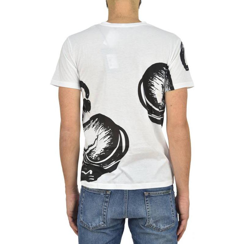 Shop Valentino SS23 Printed Crew Neck Short Sleeve T-Shirt White  T-Shirt. MV0MG08F3MH0BO