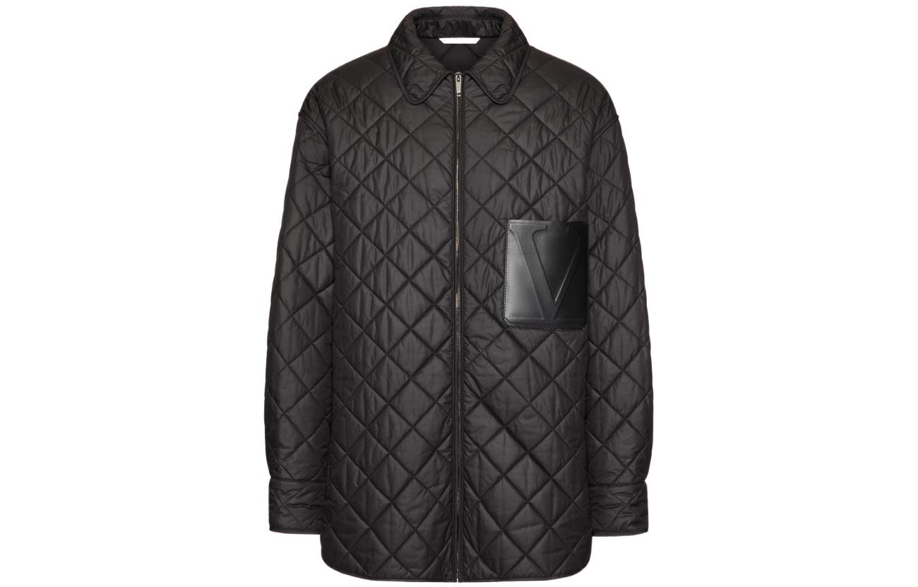 Valentino SS23 Quilted Shirt Jacket Black - 2V3CLH3691D0NO