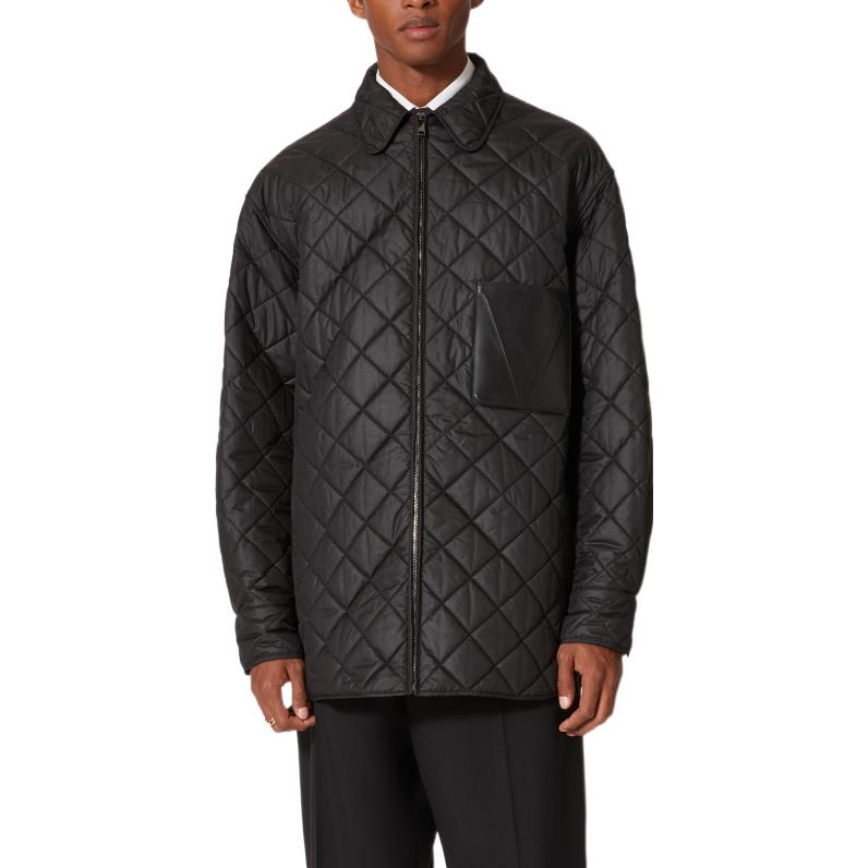 Lookbook Valentino 春夏23黑色菱格纹衬衫夹克 2V3CLH3691D0NO