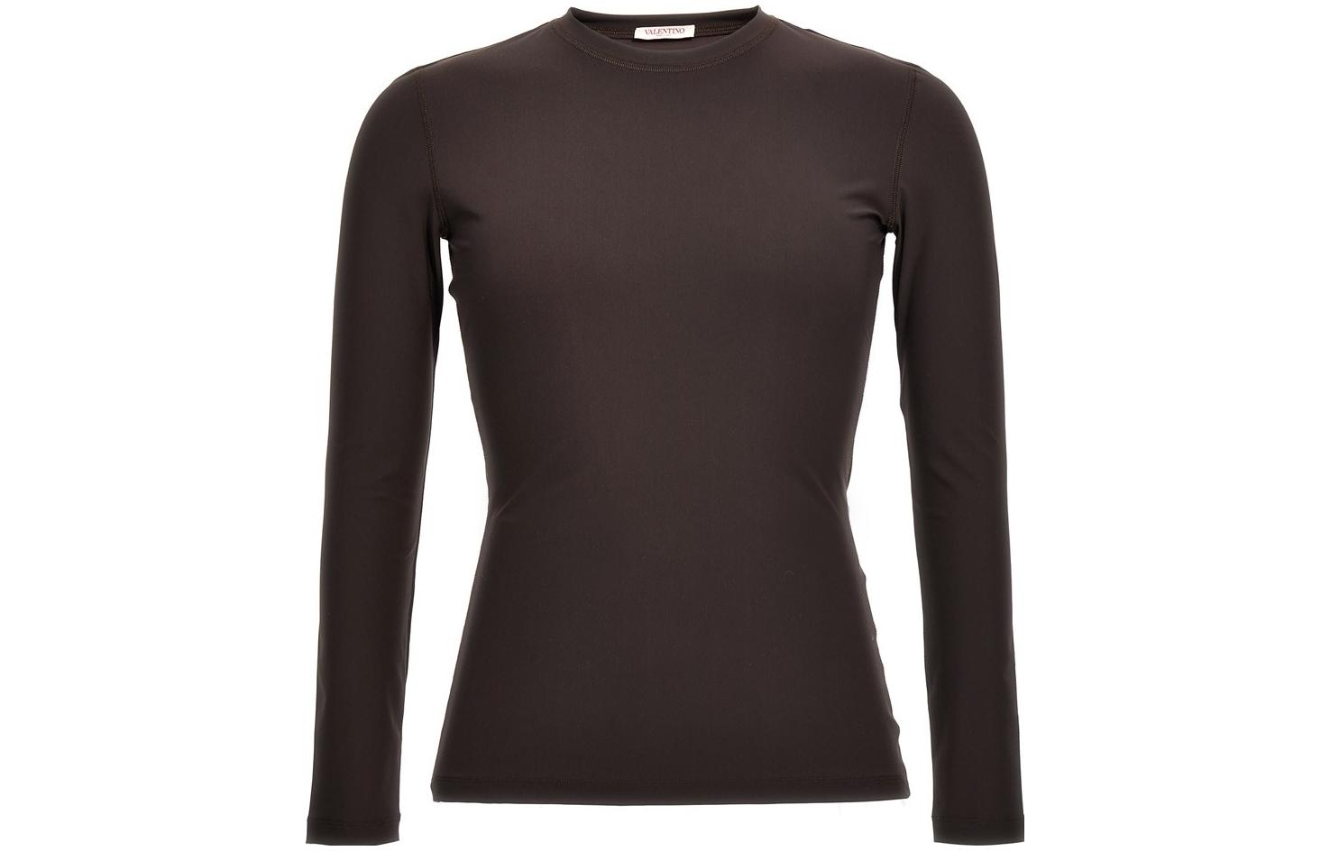 Valentino SS23 Solid Color Crewneck Long Sleeve T-Shirt Men. 2V0MG13Y9CUE05