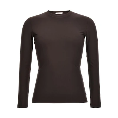 Valentino SS23 Solid Color Crewneck Long Sleeve T-Shirt Men. 2V0MG13Y9CUE05