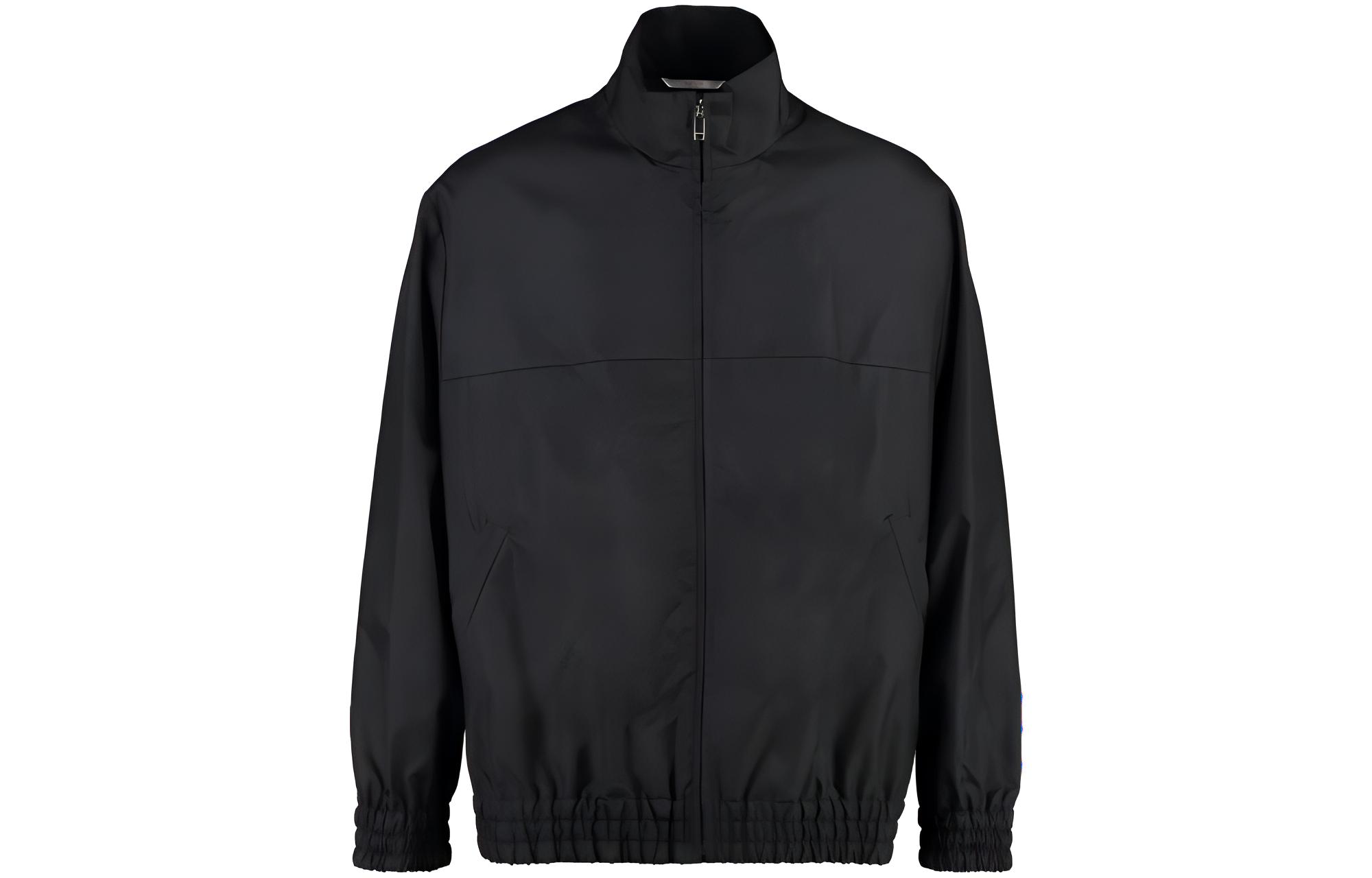 Valentino SS23 Solid Color Stand Collar Long Sleeve Jacket Black Menswear 2V0CIN508J5-0NO