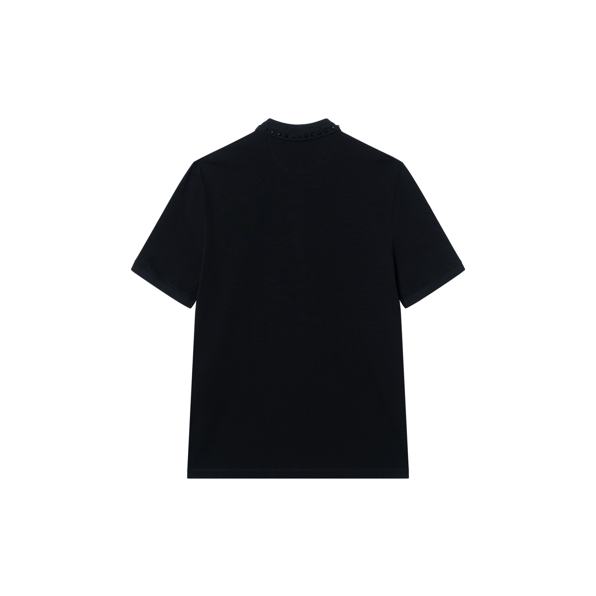 Lookbook Valentino SS23 Baju Polo Lelaki Hitam Berstud Warna Solid 2V3MH01K952-0NO