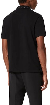 Valentino SS23 男款純色鉚釘短袖POLO衫 - 黑色 2V3MH01K952-0NO Details for Valentino SS23 男款純色鉚釘短袖POLO衫 - 黑色 2V3MH01K952-0NO