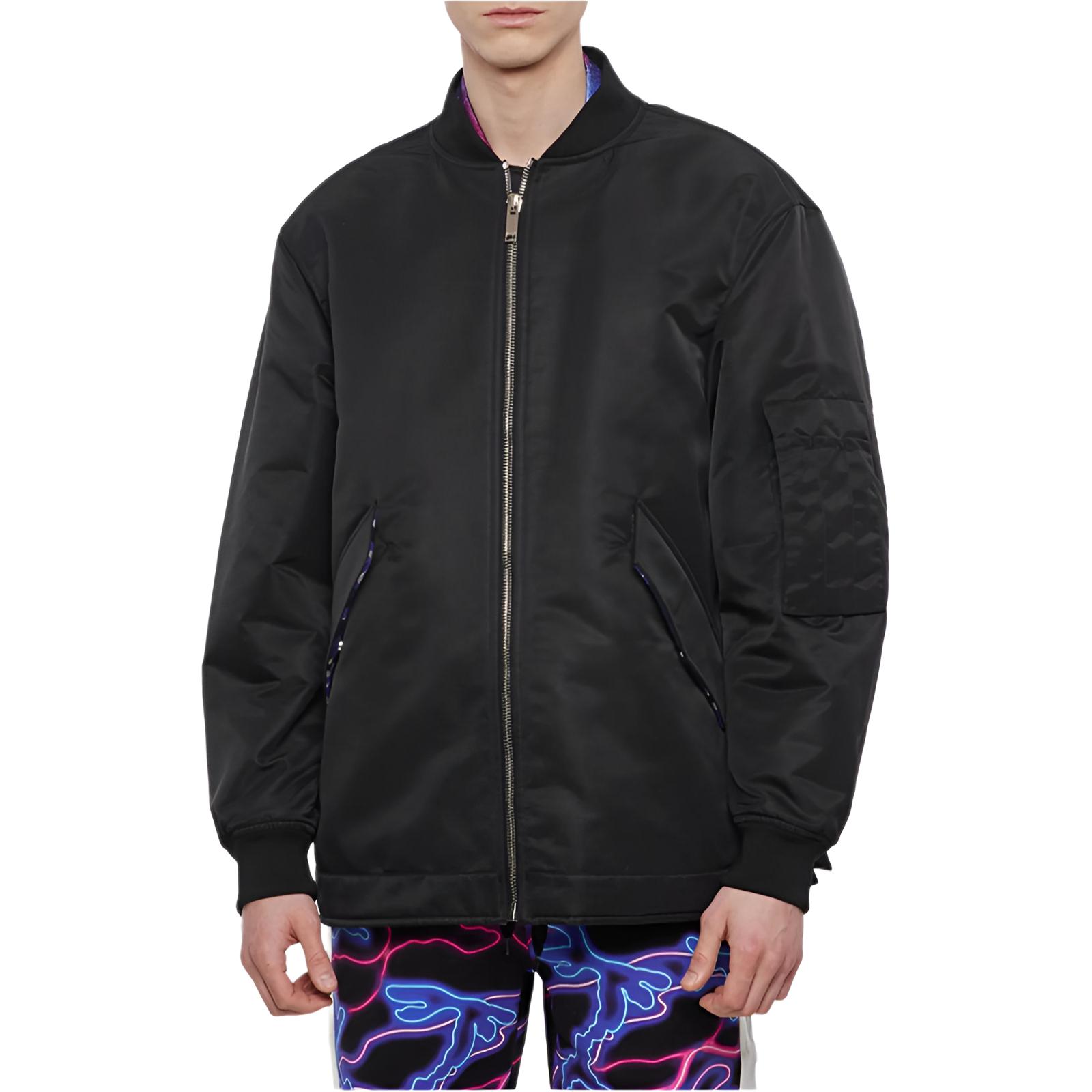 Valentino SS23 Solid Color Zip-Up Jacket Black XV3CIC587TV0NO