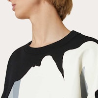 Valentino SS24 花卉印花黑色寬鬆版圓領汗衫。 4V0MF27MA1WYSW Sizing Valentino SS24 花卉印花黑色寬鬆版圓領汗衫。 4V0MF27MA1WYSW