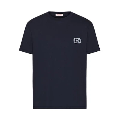 Valentino SS24 Letter Logo Crewneck Casual T-Shirt. 4V3MG10V9LJ