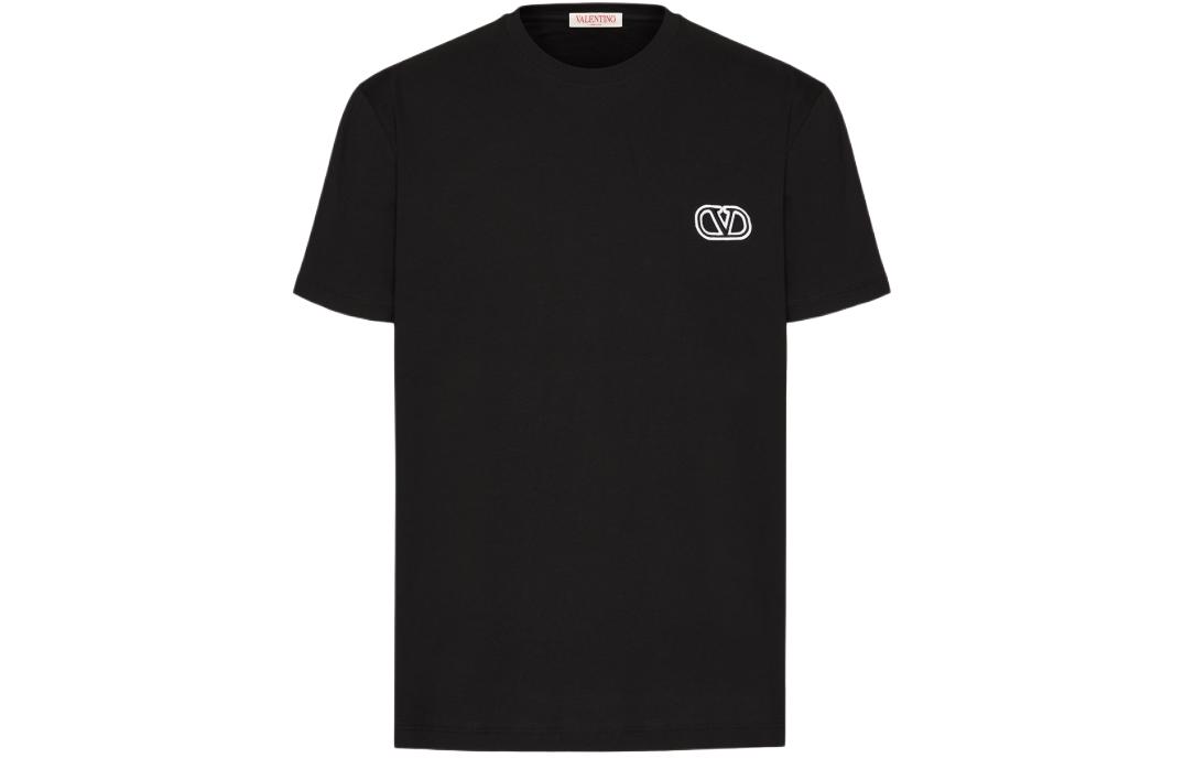Purchase 발렌티노 SS24 레터 로고 크루넥 캐주얼 티셔츠. 4V3MG10V9LJ