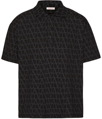 Valentino SS24 Loose Fit V Logo Printed Polo Shirt - Black 4V3MH03A9LCMXM Order Valentino SS24 Loose Fit V Logo Printed Polo Shirt - Black 4V3MH03A9LCMXM
