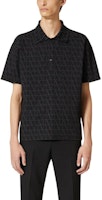 Valentino SS24 宽松版V标印花黑色长袖POLO衫 4V3MH03A9LCMXM Shop Valentino SS24 宽松版V标印花黑色长袖POLO衫 4V3MH03A9LCMXM