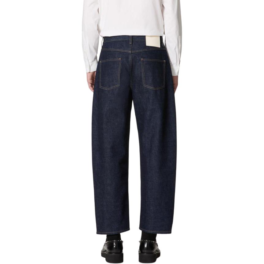 Shop Valentino SS24 中腰直筒寬鬆版牛仔褲 藍色 5V0DE03YAEM528