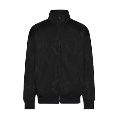Valentino SS24 Black Camouflage High-Neck Zip Jacket 5V3MF27TAC5F02