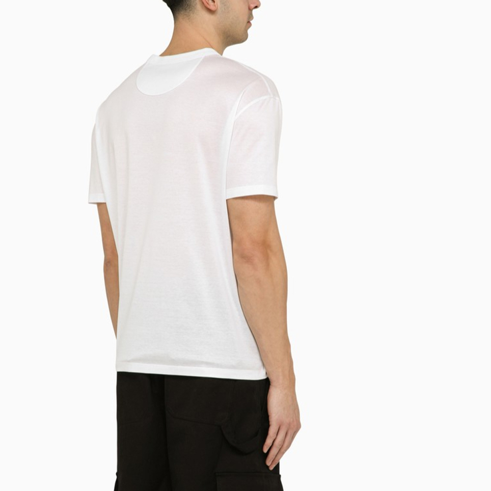 Shop Valentino SS24 Kaos Pola Geometris Lengan Pendek Putih 4V3MG01F9Y20BO