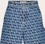 Sizing Valentino SS24 Logo Print Denim Shorts for Men - Dark Blue. 5V3DD03DA9E558
