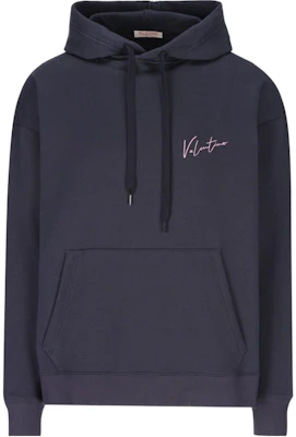 Valentino SS24 Logo Print Oversized Hoodie Navy Blue - VMF25RAE4598 Buy Valentino SS24 Logo Print Oversized Hoodie Navy Blue - VMF25RAE4598