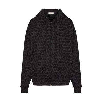 Valentino SS24 V-Logo Print Oversized Sweatshirt Black 4V3MF27K9VUMXM