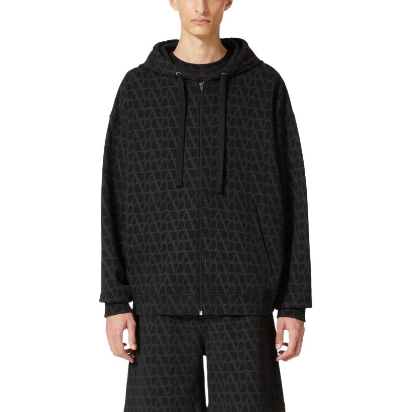 Valentino SS24 V-Logo Print Oversized Sweatshirt Black 4V3MF27K9VUMXM 圖 4