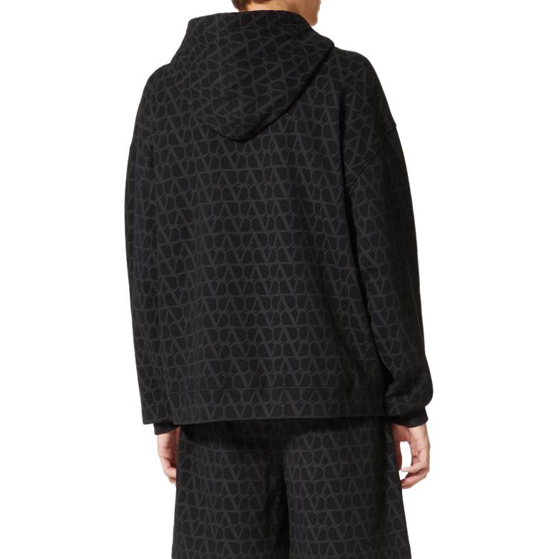 Valentino SS24 V-Logo Print Oversized Sweatshirt Black 4V3MF27K9VUMXM 圖 5
