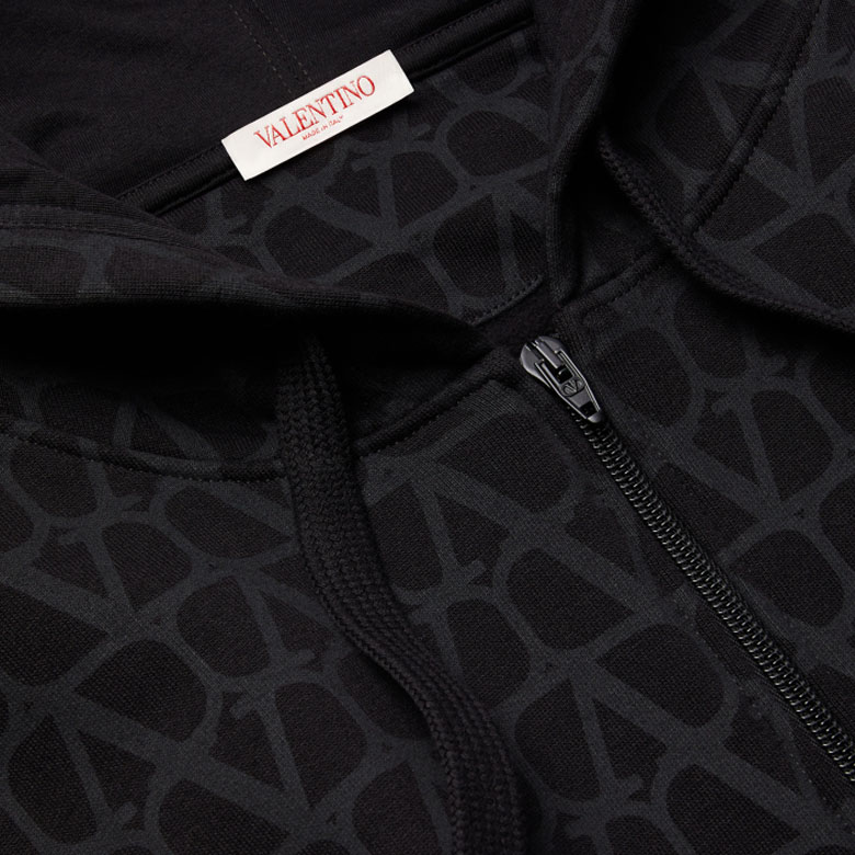 Valentino SS24 V-Logo Print Oversized Sweatshirt Black 4V3MF27K9VUMXM 圖 7