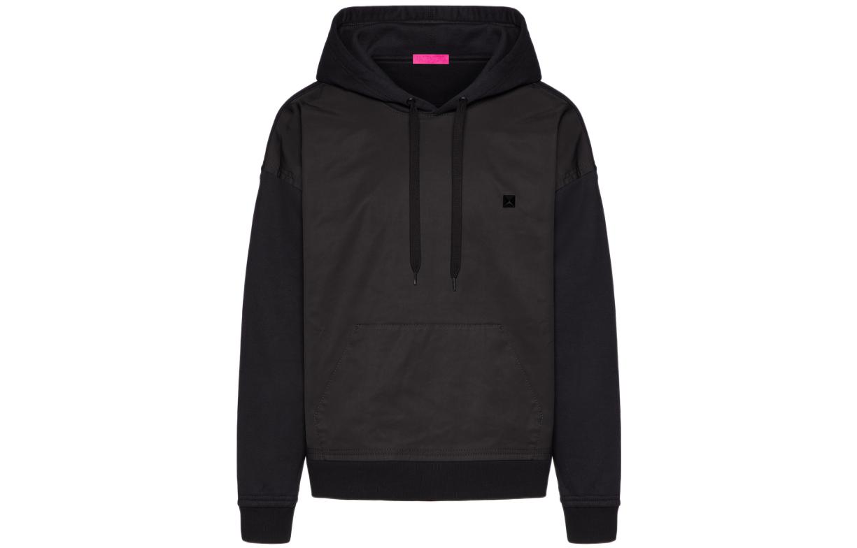 Valentino SS25  Oversized Solid Pullover Hoodie Black 1V0MF22W8Y3-0NO