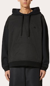 Valentino SS25 Hoodie Oversized Solid Pullover Hitam. 1V0MF22W8Y3-0NO Shop Valentino SS25 Hoodie Oversized Solid Pullover Hitam. 1V0MF22W8Y3-0NO
