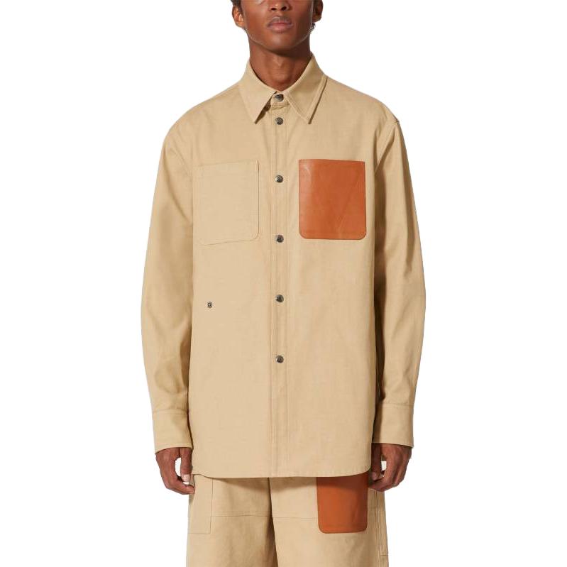 Lookbook Valentino SS25 咖啡棕色纯色纽扣衬衫 2V3CIF2380W-0BG