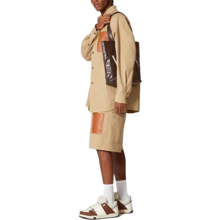 Purchase Valentino SS25 咖啡棕色纯色纽扣衬衫 2V3CIF2380W-0BG