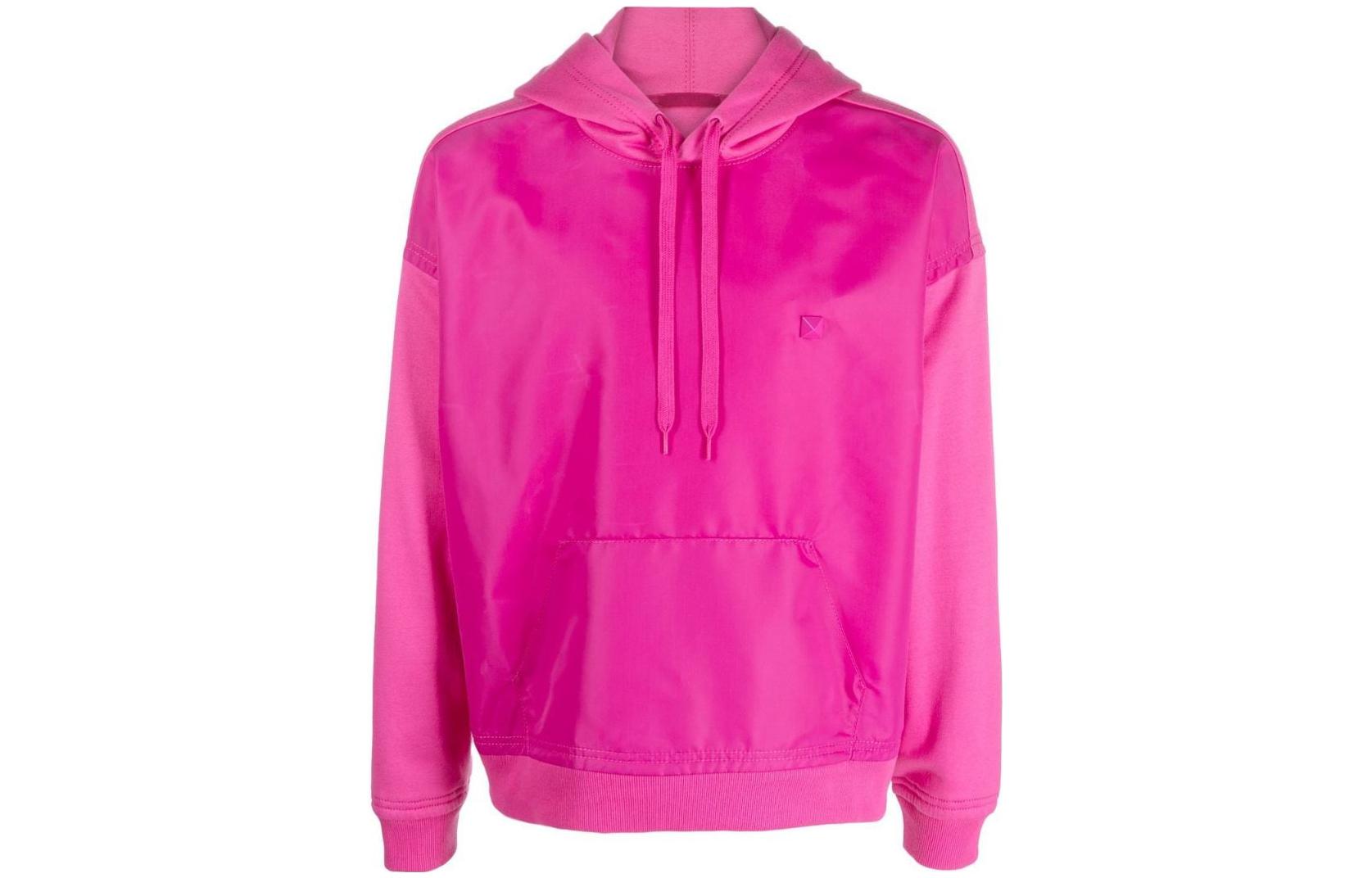 Valentino SS25 Solid Color Logo Drawstring Sweatshirt Pink - VMF22W8Y3-UWT
