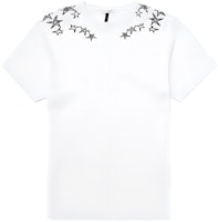 Valentino Star Graffiti Crewneck Short Sleeve T-Shirt White PV3MG10G46M0BO Valentino Star Graffiti Crewneck Short Sleeve T-Shirt White PV3MG10G46M0BO