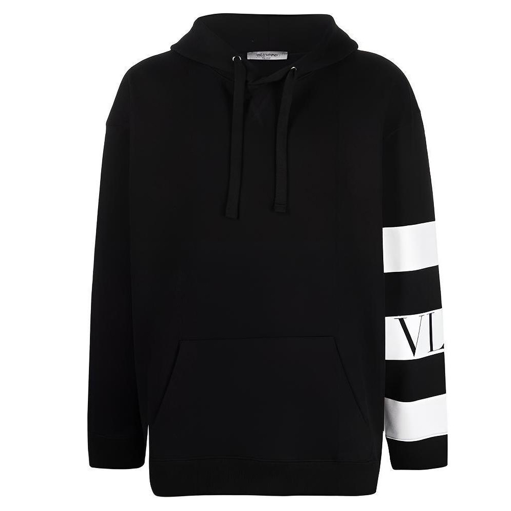 Valentino Striped Hoodie Black WV3MF18I7LA0NI