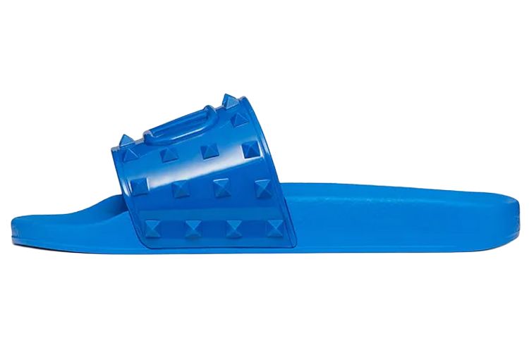 Valentino Summer VLOGO Slide Sandals Blue - Casual Comfort. XY2S0F38KKC16M
