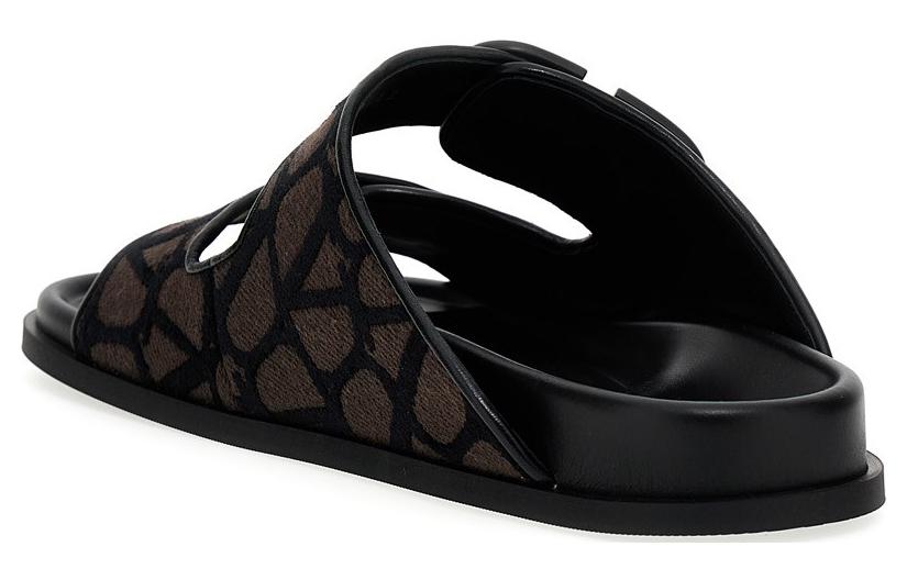 Valentino Toile Iconographe Double Strap Sandal 'VLogo - Fondant Black' 圖 4