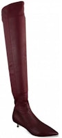 Valentino Twisted Heel Over-The-Knee Boots 'Burgundy' 564FGHO Valentino Twisted Heel Over-The-Knee Boots 'Burgundy' 564FGHO