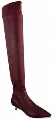 Valentino Twisted Heel Over-The-Knee Boots 'Burgundy' 564FGHO Buy Valentino Twisted Heel Over-The-Knee Boots 'Burgundy' 564FGHO