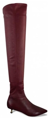 Valentino Twisted Heel Over-The-Knee Boots 'Burgundy' 564FGHO Shop Valentino Twisted Heel Over-The-Knee Boots 'Burgundy' 564FGHO