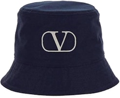Valentino V Logo Cotton Bucket Hat Blue - Fashion Accessory 2Y2HGA32HCY671 Valentino V Logo Cotton Bucket Hat Blue - Fashion Accessory 2Y2HGA32HCY671