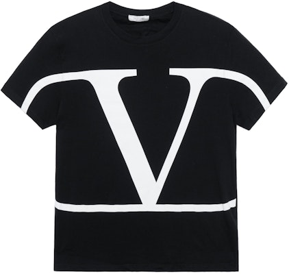 Camiseta Negra Valentino V Logo Estampado Grande SV3MG02T5F60NI Order Camiseta Negra Valentino V Logo Estampado Grande SV3MG02T5F60NI