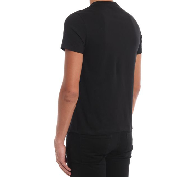 Sizing 발렌티노 V 로고 대형 프린트 블랙 티셔츠 SV3MG02T5F60NI