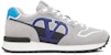 Valentino V Logo Pace Sneaker 'Kelabu Biru' 3Y2S0H17-TAE-MJM