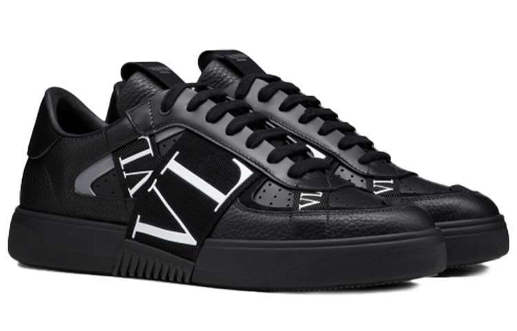 Order Valentino Vl7n 小牛皮綁帶 運動鞋 黑色