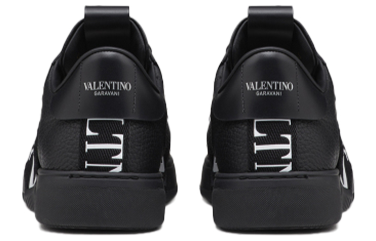 Shop Valentino Vl7n 小牛皮綁帶 運動鞋 黑色