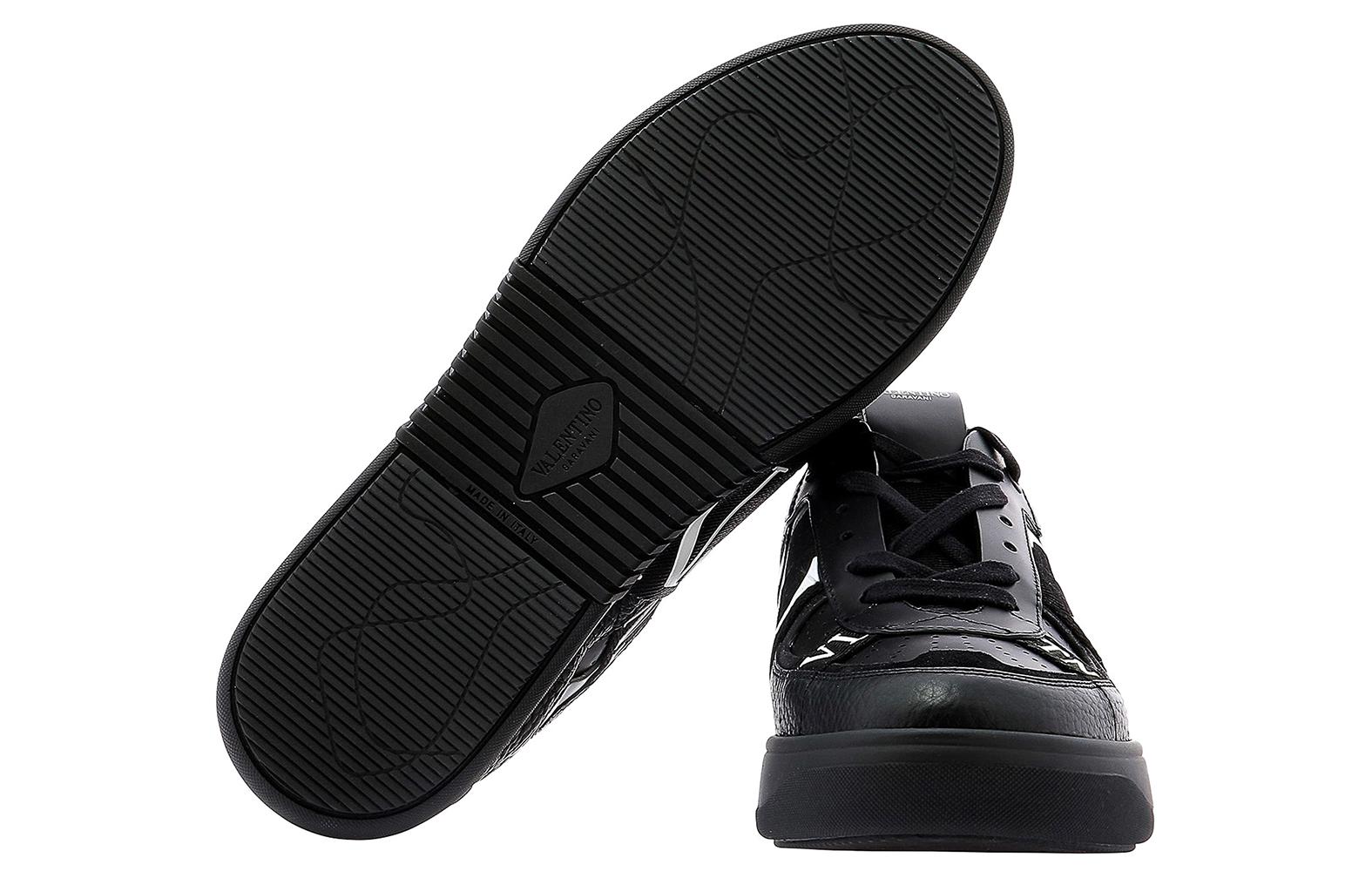 Purchase Valentino Vl7n 小牛皮綁帶 運動鞋 黑色