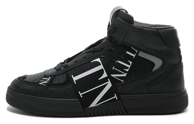 Valentino VL7N Black Mid-Top Sneakers Casual Breathable Leather Shoes 2Y2S0E03WRQ0NO