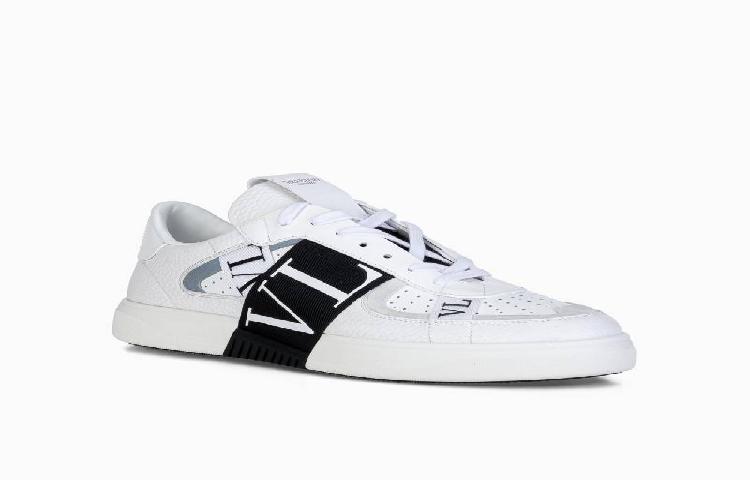 Valentino VL7N Low-Top Sneaker 'Black and White Bands' 圖 12