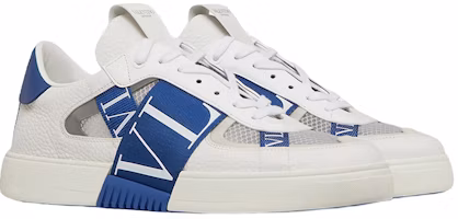 Lookbook 華倫天奴 Valentino VL7N 裝飾帶小牛皮和網眼布低筒休閒鞋 男款 白藍