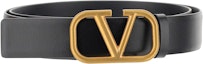 Buy Valentino VLOGO 黑色真皮時尚腰帶 3公分宽 WY0T0Q90ECU0NO